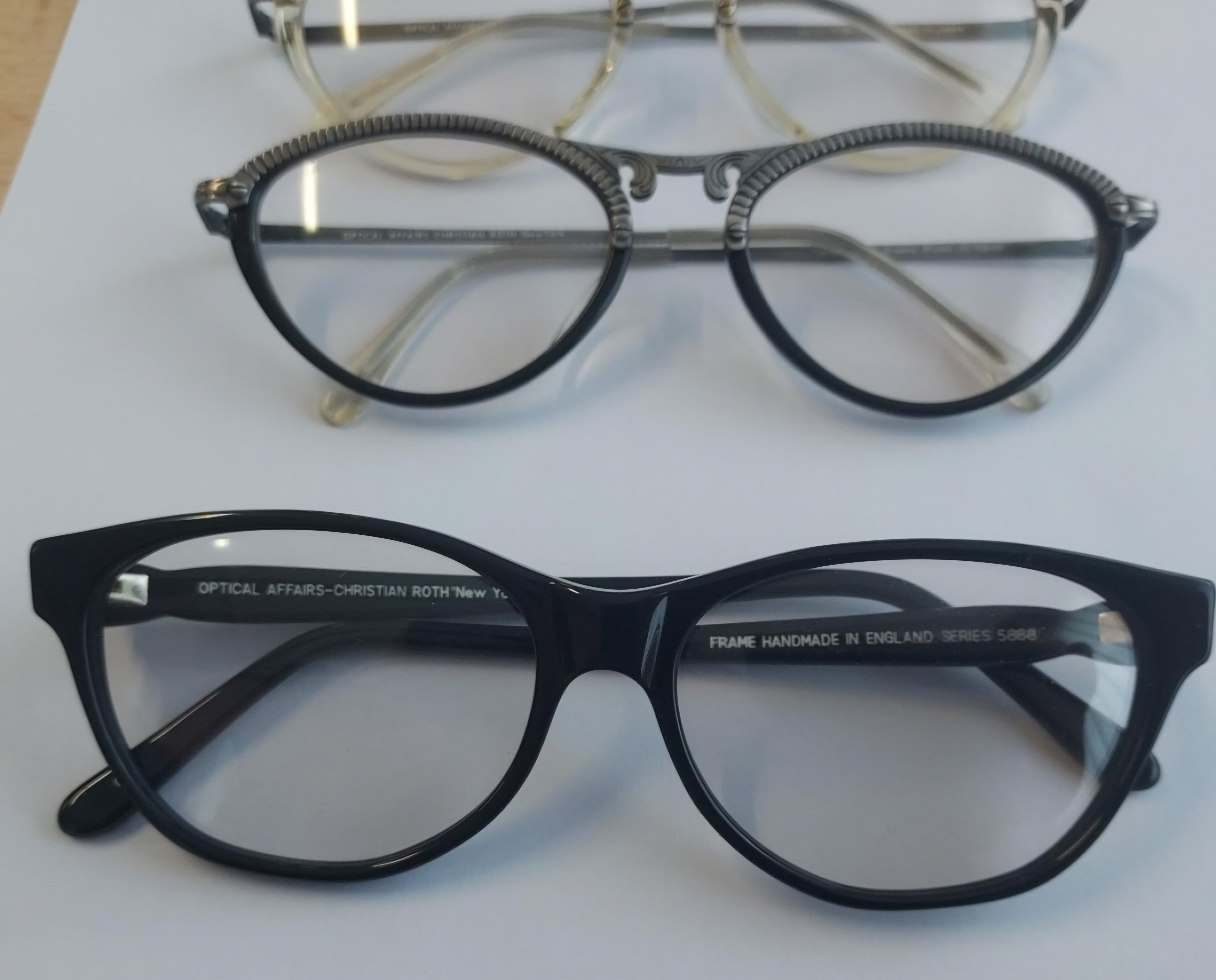 5 Stück Optical Affairs Christian Roth New York – exklusive NOS Designerfassungen ungetragen / Neu