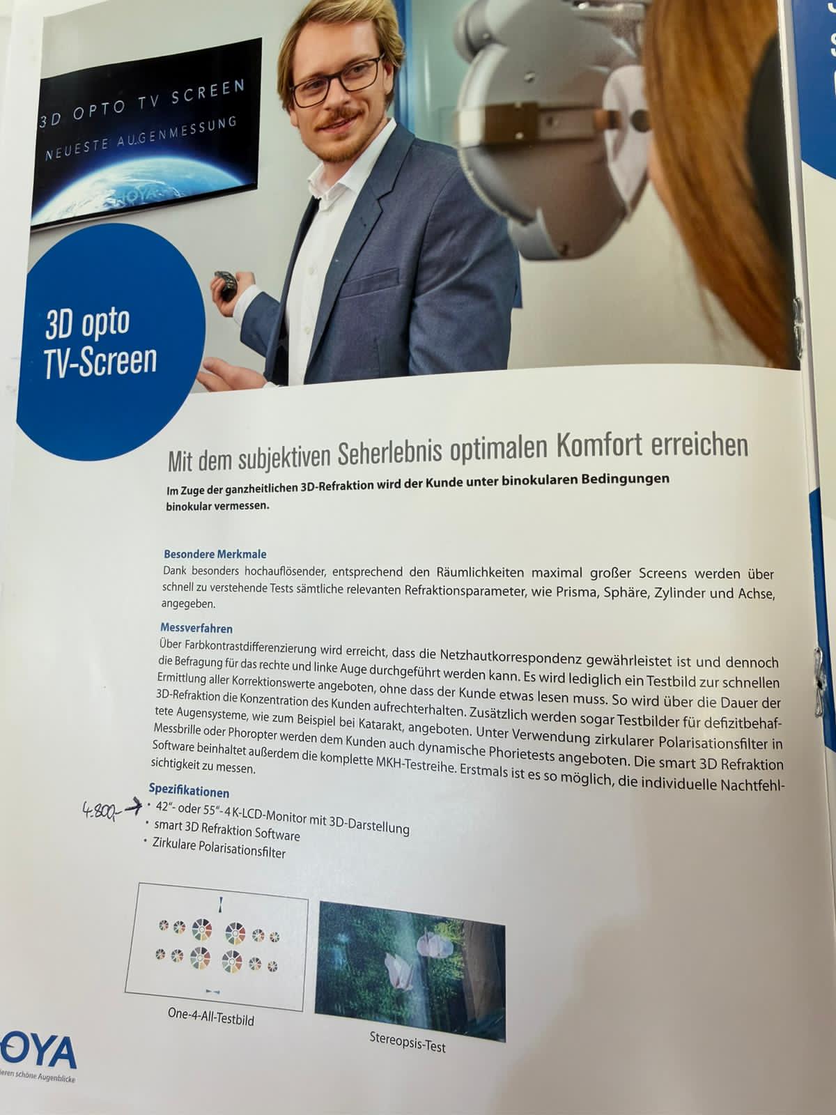HOYA EyeGenius 3D-Opto-TV-Screen Komplettsystem – Ansicht 6
