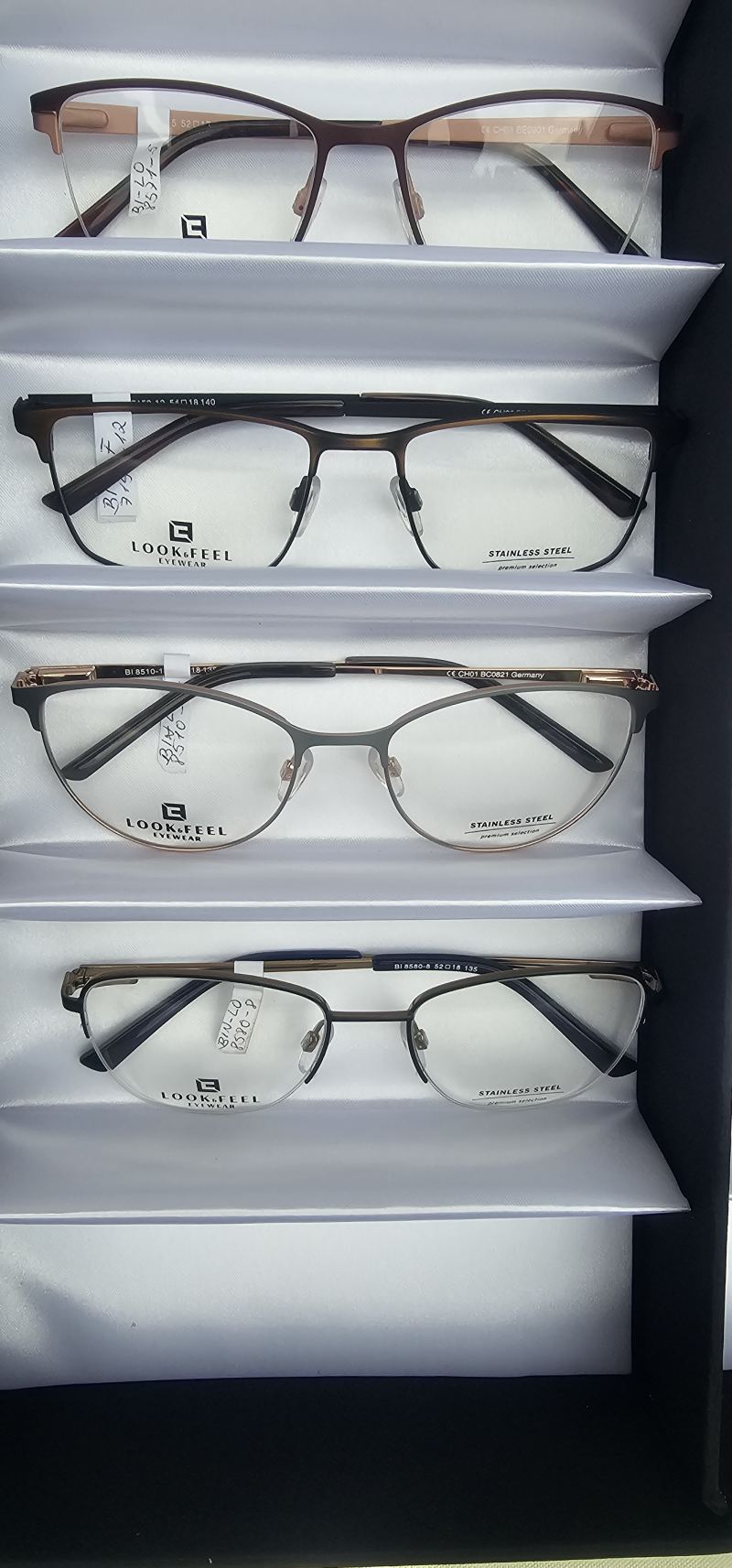 👓 5 neue LOOK&FEEL Edelstahl-Brillenfassungen mit Schutzbeutel