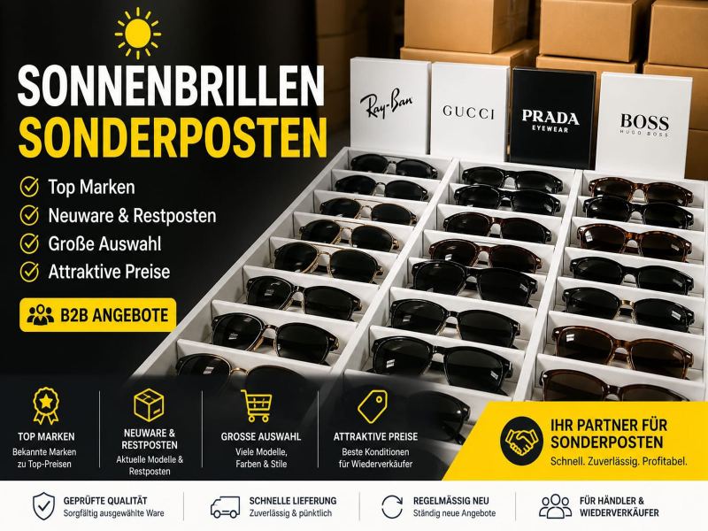 Sonnenbrillen-Posten für Optiker und Händler