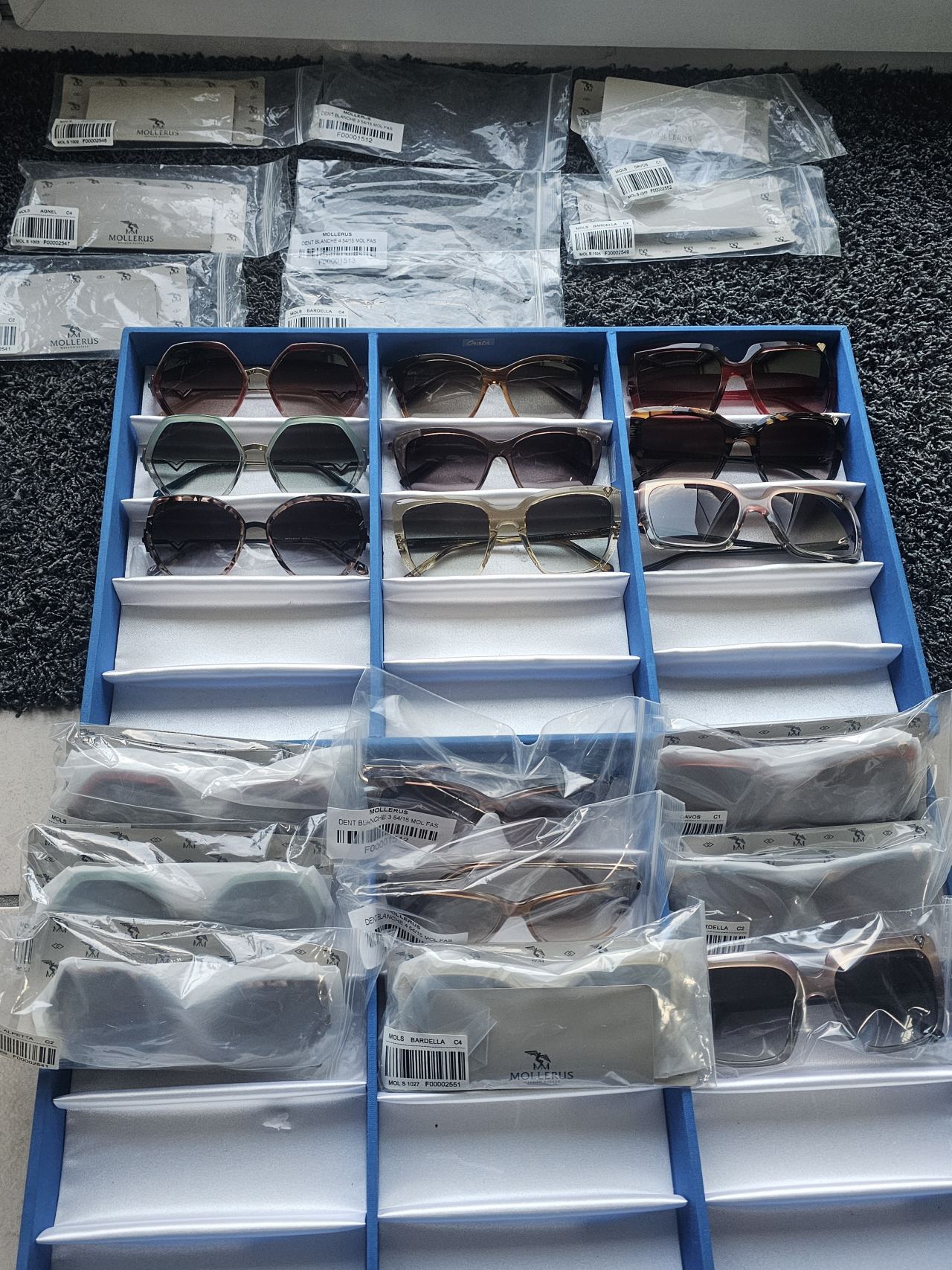 Posten Sonnenbrillen 9 Stück Mollerus Neu & OVP Stückpreis 25€