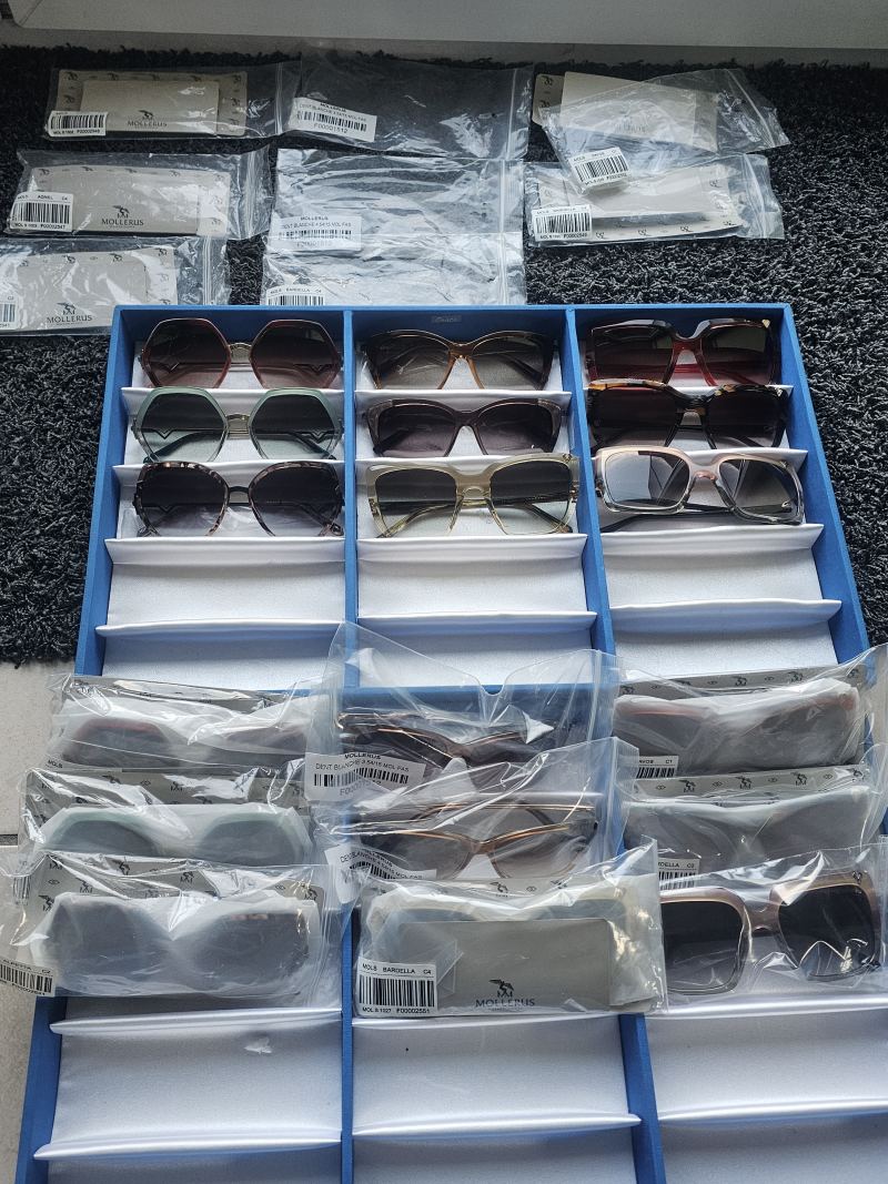 🕶️ Posten Sonnenbrillen 9 Stück Mollerus 😎 Neu & OVP Stückpreis 25€