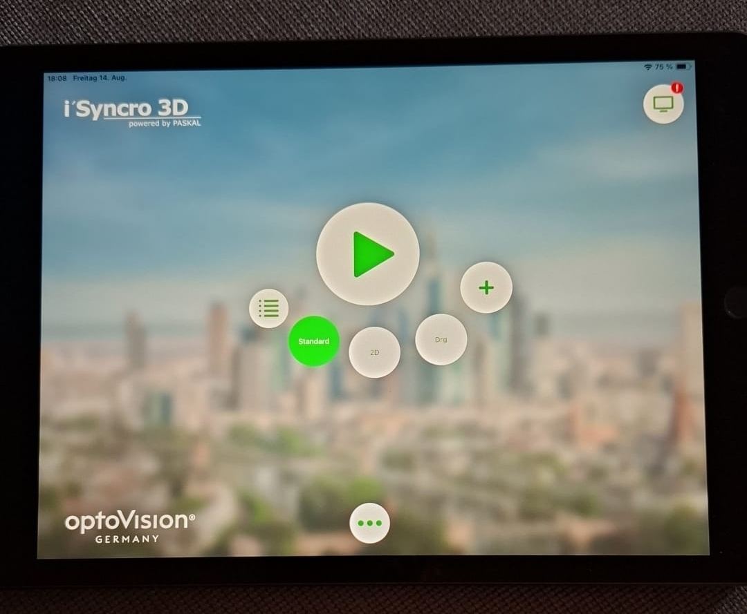 i’Syncro 2D / 3D Refraktionssystem mit iPad 8, LG 3D-TV und Apple TV