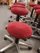 KFF Samt-Rollhocker mit Rollen | höhenverstellbar | Arnsberg – Ansicht 2